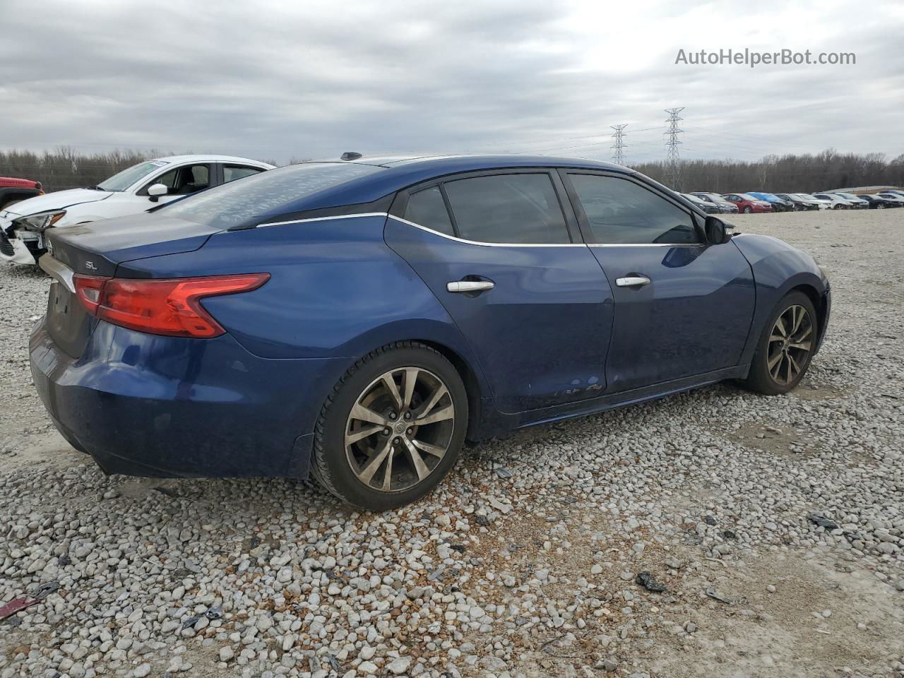 2017 Nissan Maxima 3.5s Синий vin: 1N4AA6APXHC384658