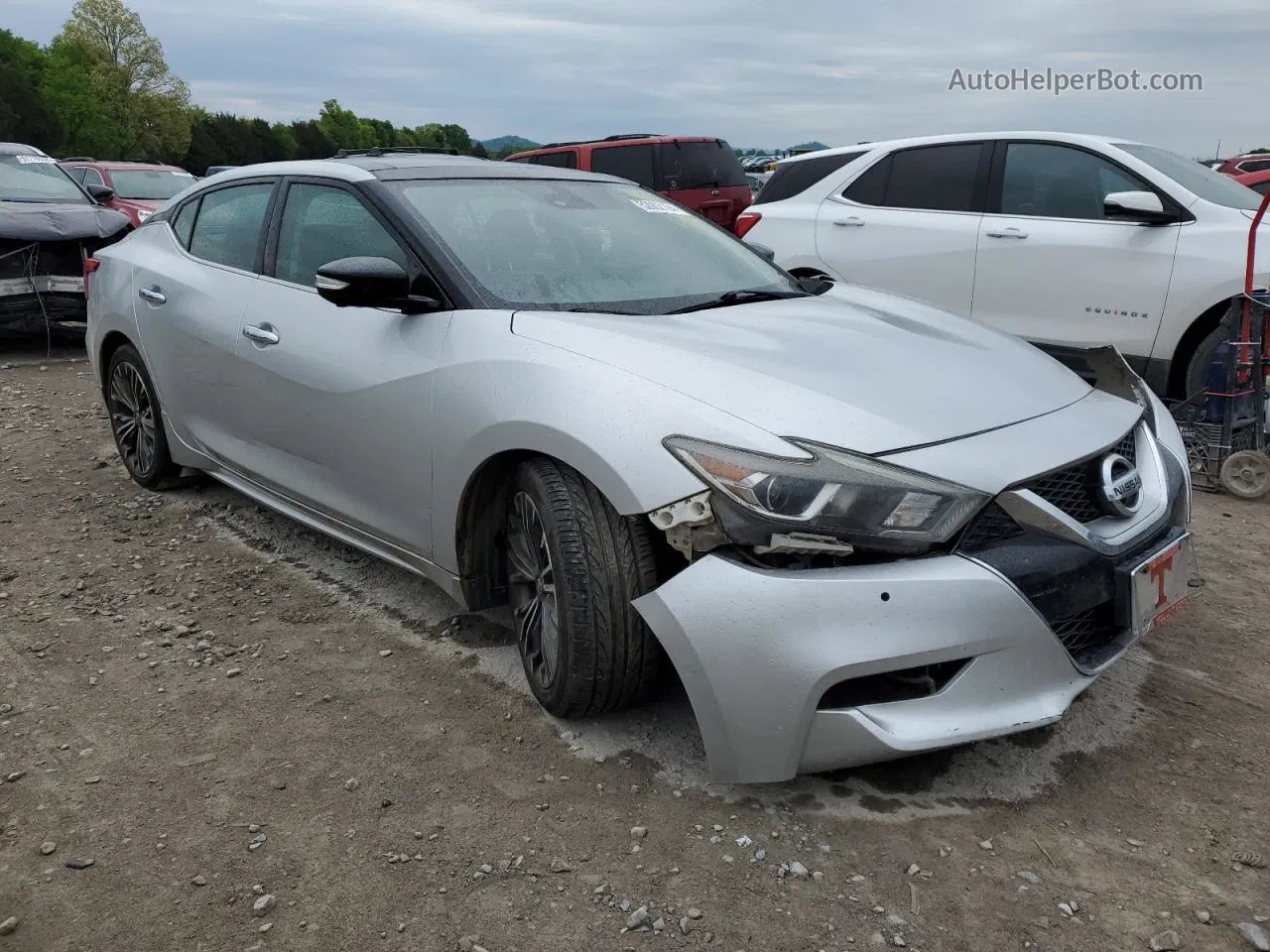 2017 Nissan Maxima 3.5s Silver vin: 1N4AA6APXHC397393