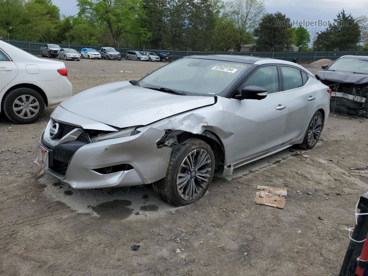 2017 Nissan Maxima 3.5s Silver vin: 1N4AA6APXHC397393