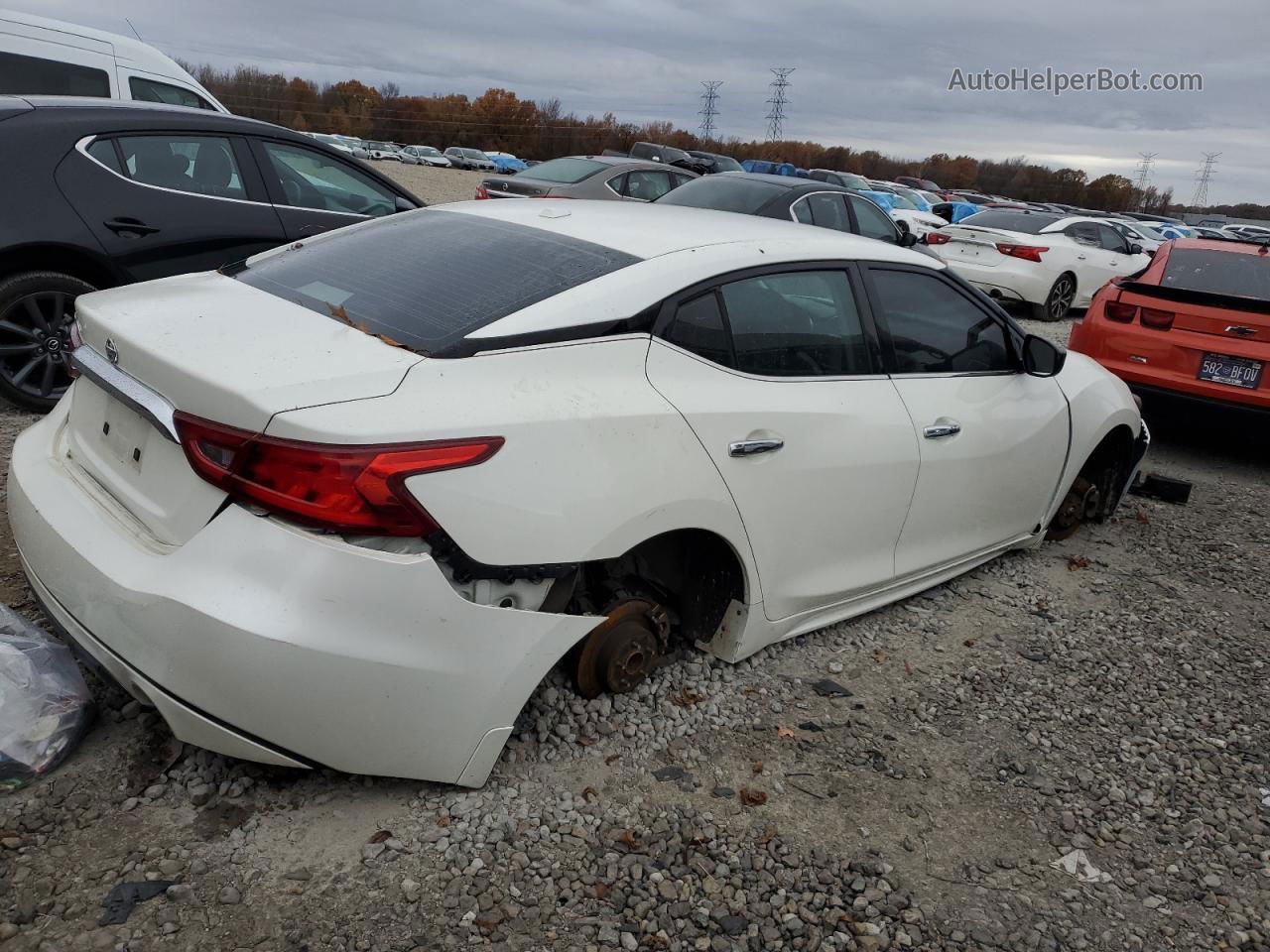 2017 Nissan Maxima 3.5s White vin: 1N4AA6APXHC398480