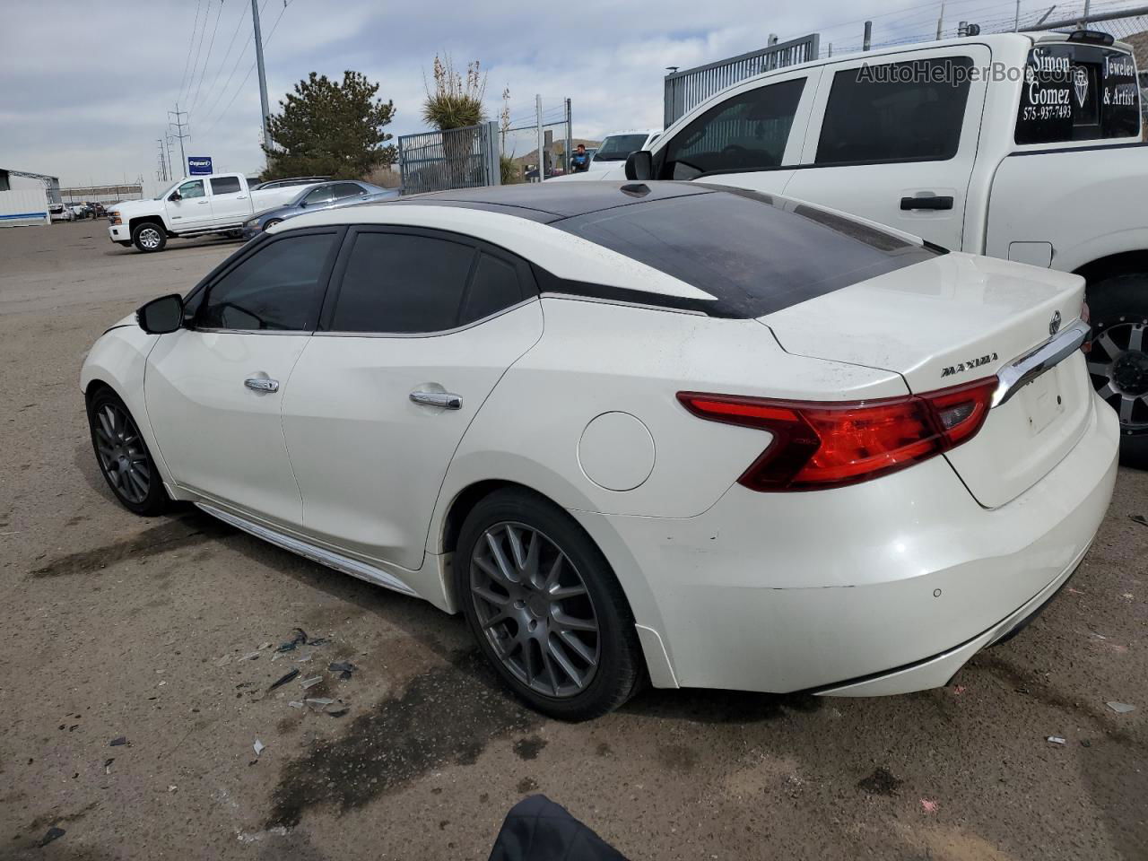 2017 Nissan Maxima 3.5s White vin: 1N4AA6APXHC422969