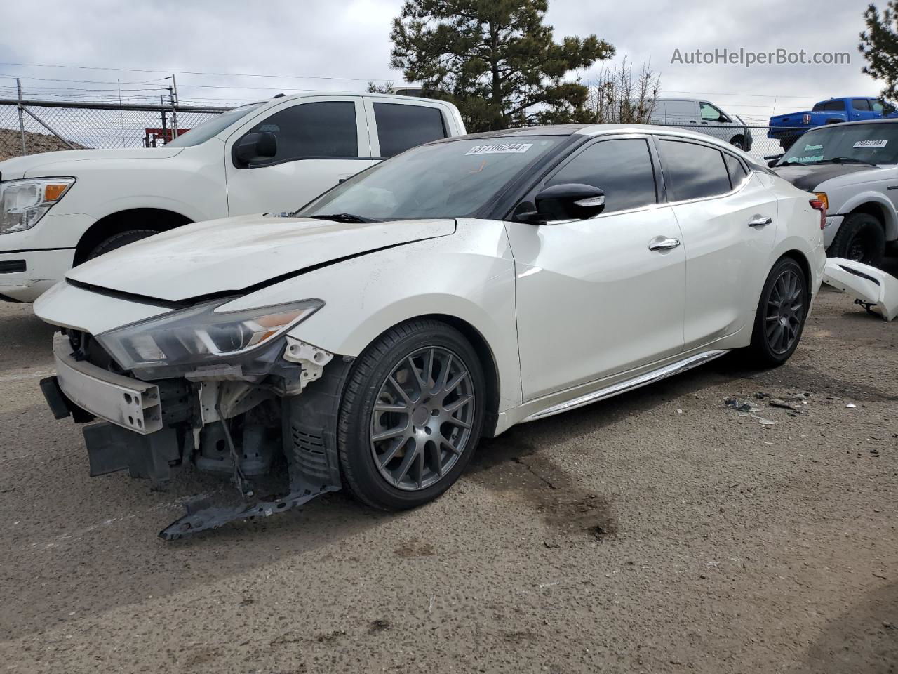 2017 Nissan Maxima 3.5s White vin: 1N4AA6APXHC422969