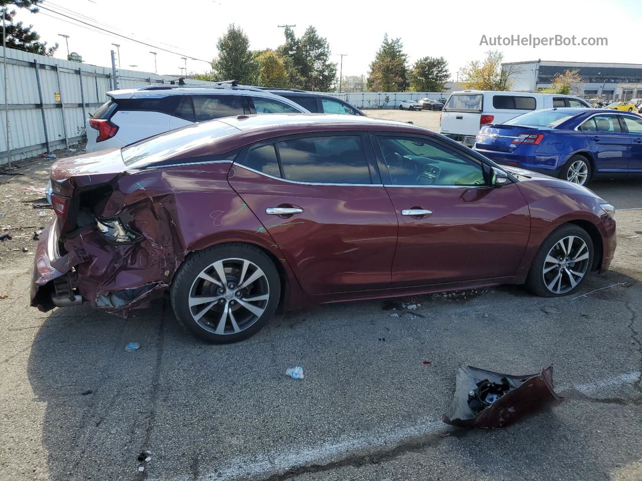 2017 Nissan Maxima 3.5s Burgundy vin: 1N4AA6APXHC425077