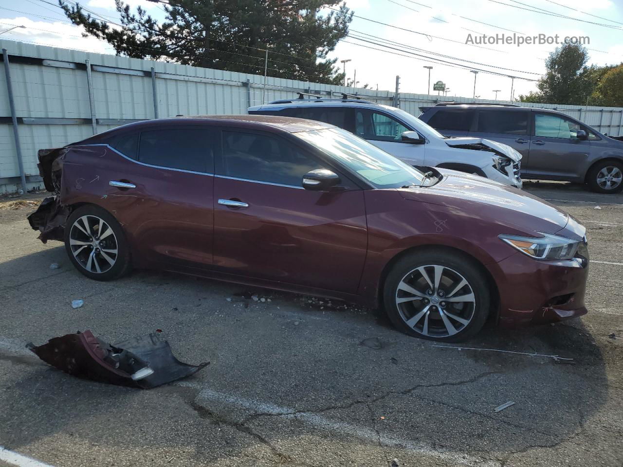 2017 Nissan Maxima 3.5s Burgundy vin: 1N4AA6APXHC425077