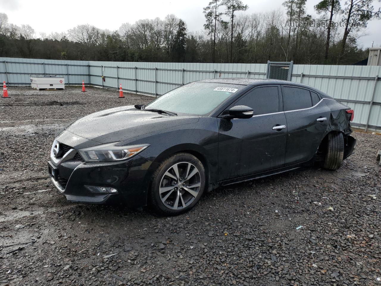 2017 Nissan Maxima 3.5s Черный vin: 1N4AA6APXHC435852