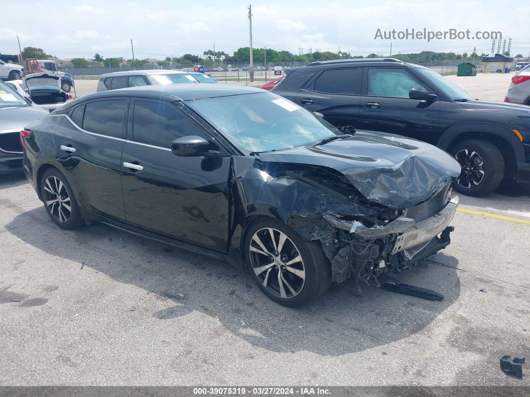 2017 Nissan Maxima 3.5 S Black vin: 1N4AA6APXHC443174