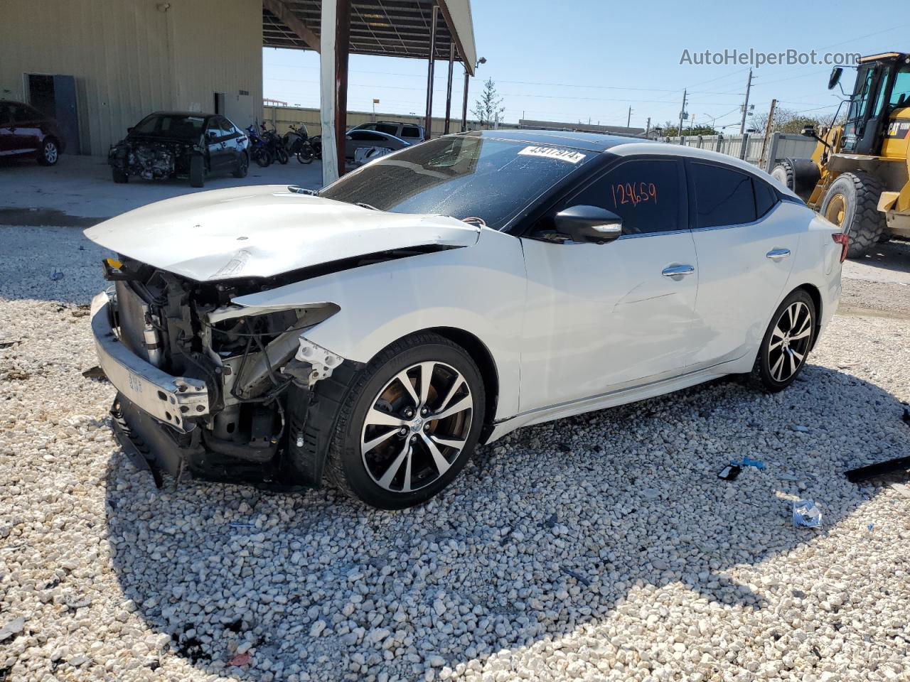 2017 Nissan Maxima 3.5s White vin: 1N4AA6APXHC457009