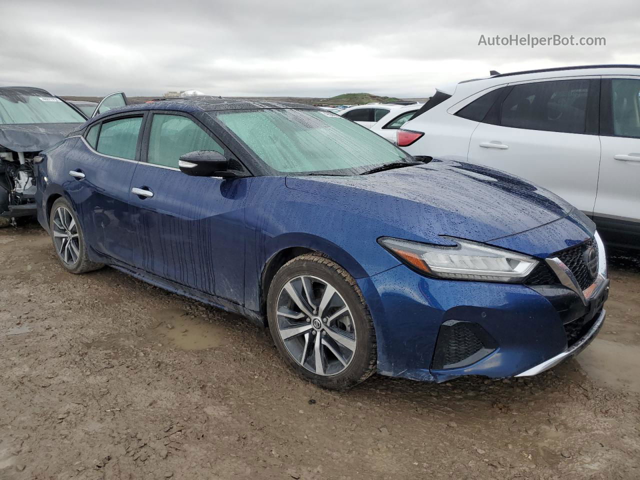 2020 Nissan Maxima Sl Blue vin: 1N4AA6DV6LC374812