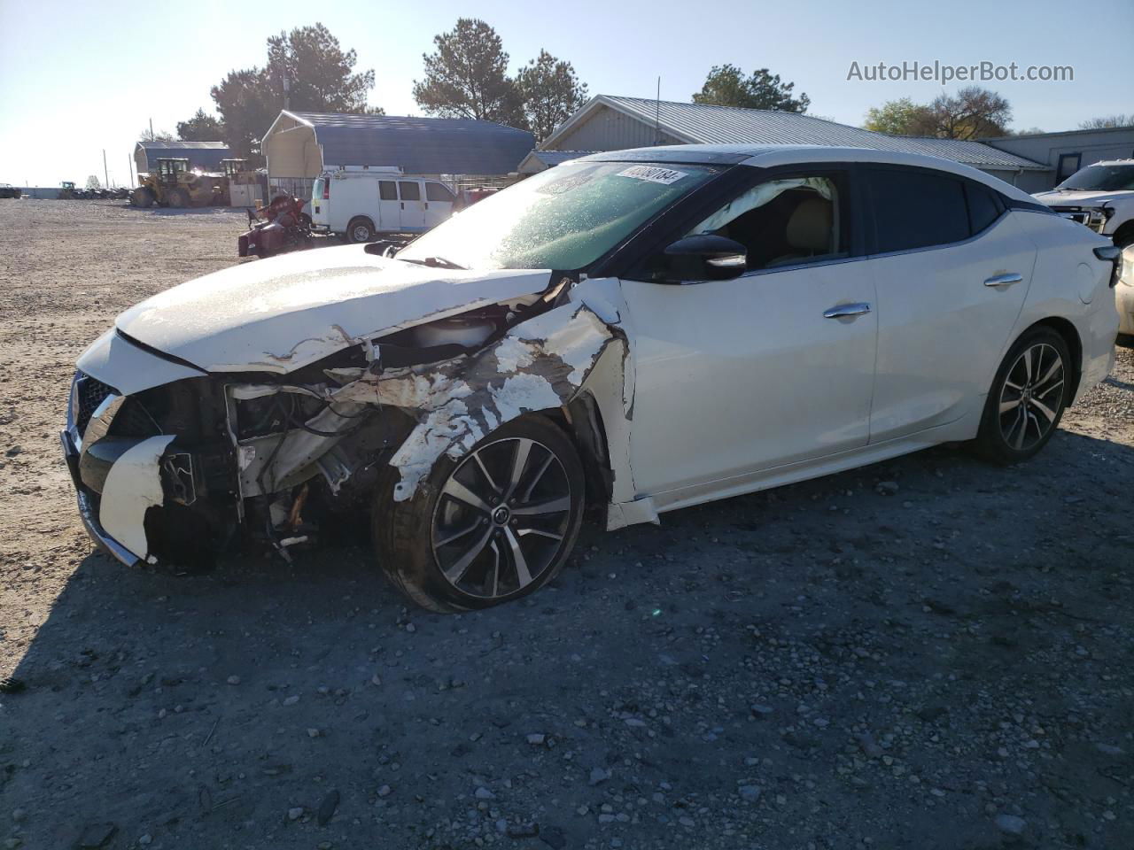 2020 Nissan Maxima Sl White vin: 1N4AA6DV9LC365800