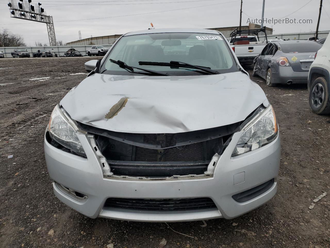 2014 Nissan Sentra S Серебряный vin: 1N4AB7AP2EN851753