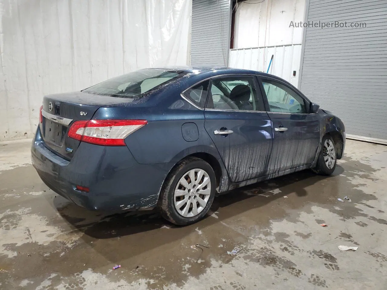 2014 Nissan Sentra S Blue vin: 1N4AB7AP6EN851092