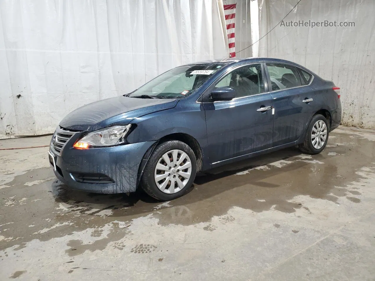 2014 Nissan Sentra S Blue vin: 1N4AB7AP6EN851092