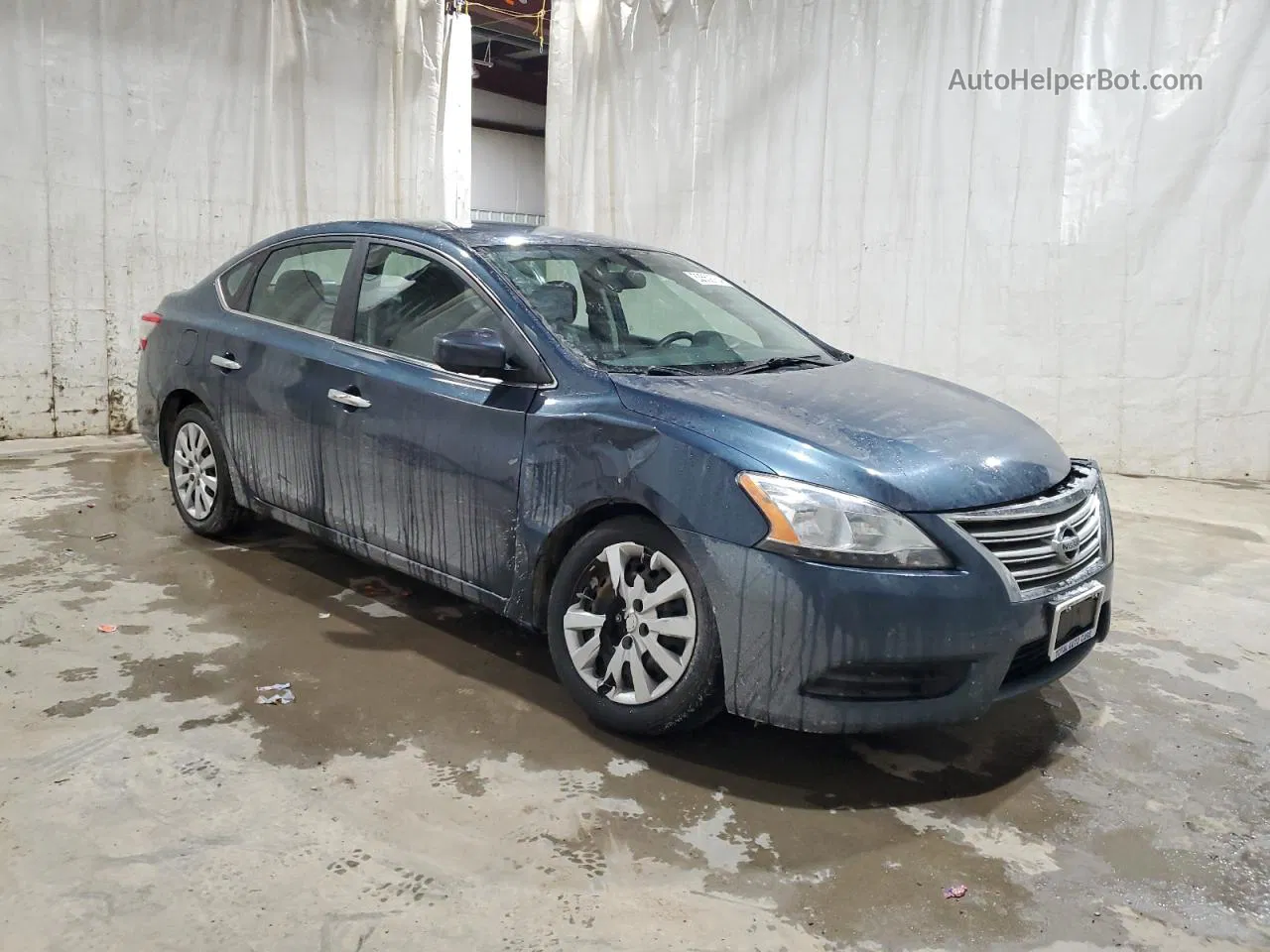 2014 Nissan Sentra S Blue vin: 1N4AB7AP6EN851092