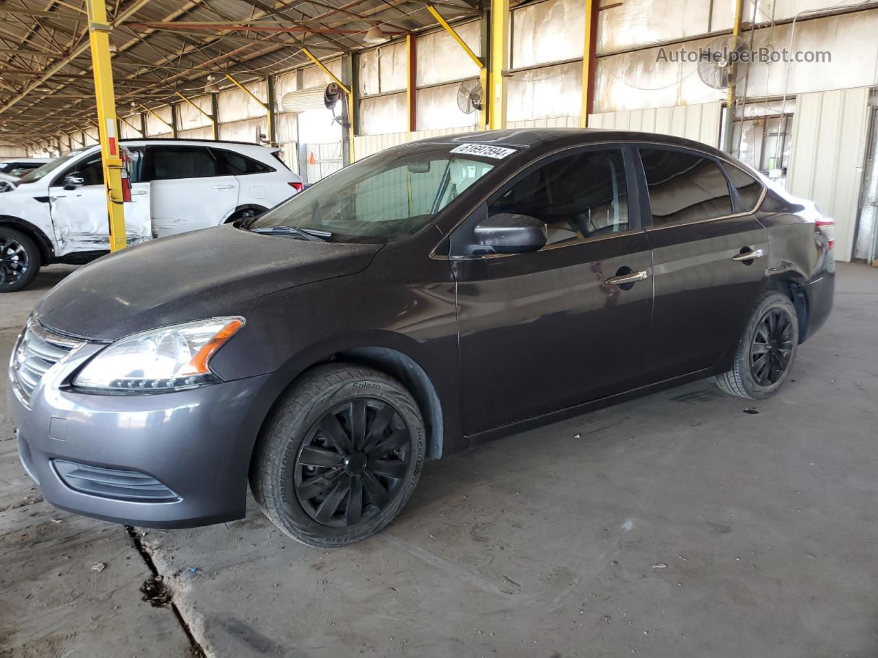 2014 Nissan Sentra S Charcoal vin: 1N4AB7AP6EN851593