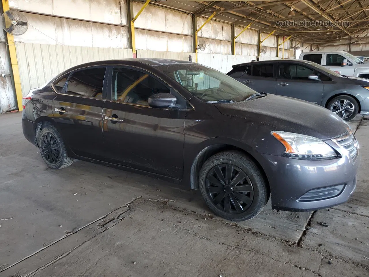 2014 Nissan Sentra S Charcoal vin: 1N4AB7AP6EN851593