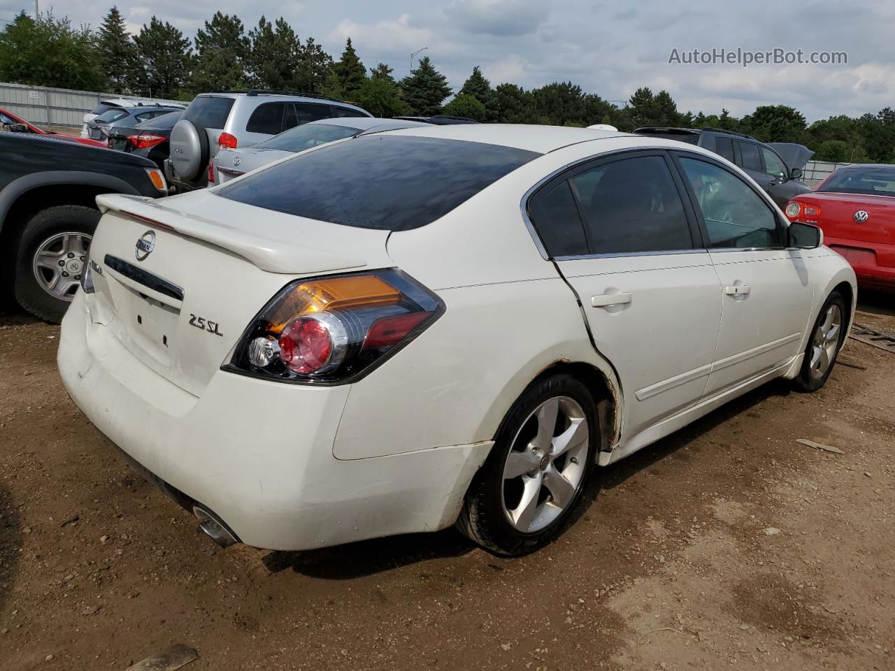 2008 Nissan Altima 2.5 White vin: 1N4AL21E58N402652