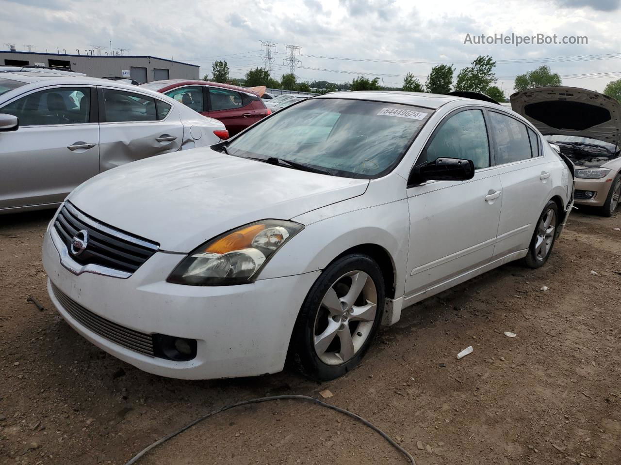 2008 Nissan Altima 2.5 White vin: 1N4AL21E58N402652