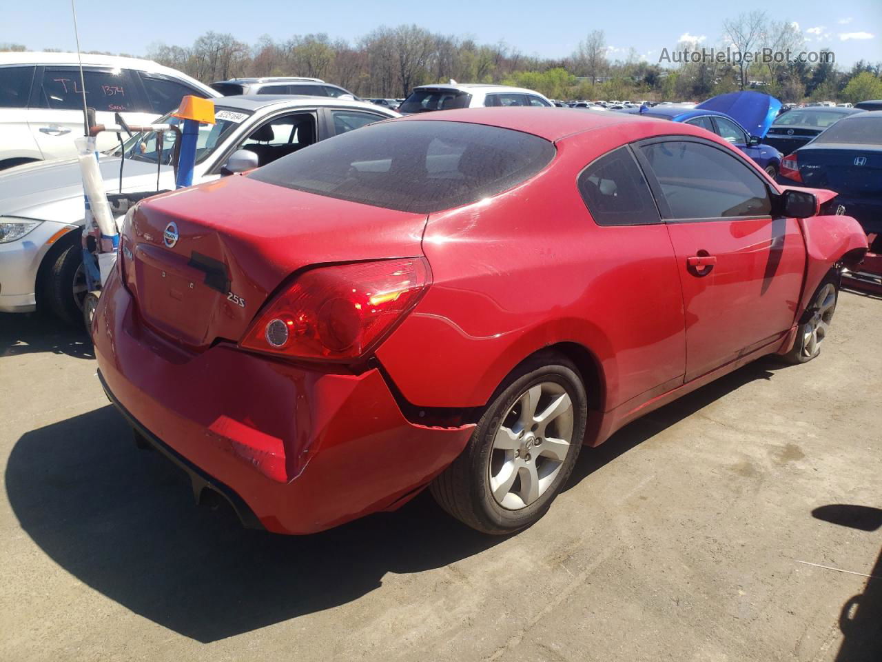 2008 Nissan Altima 2.5s Red vin: 1N4AL24E88C285415