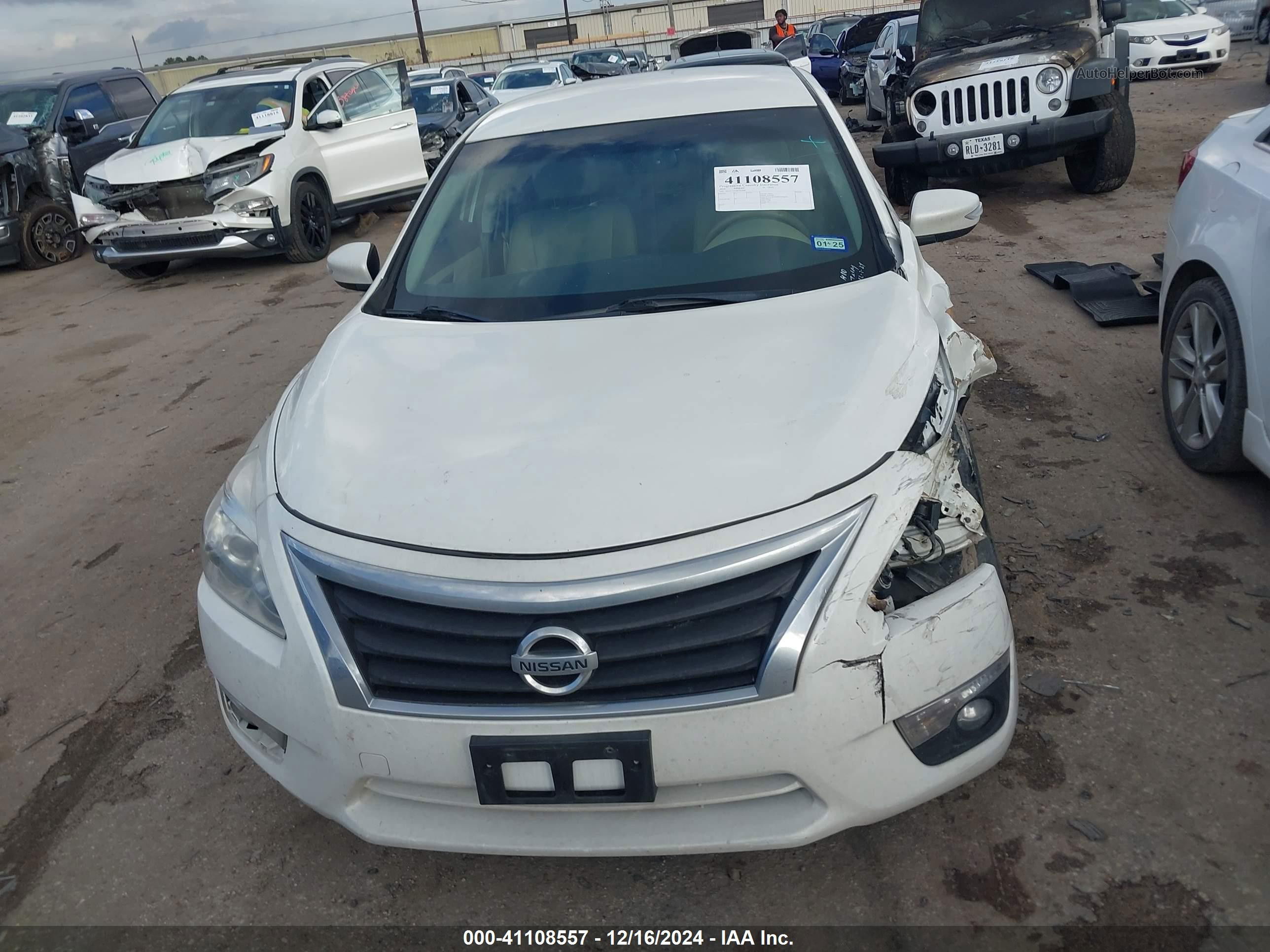 2015 Nissan Altima 2.5 Sl White vin: 1N4AL3AP0FC431606