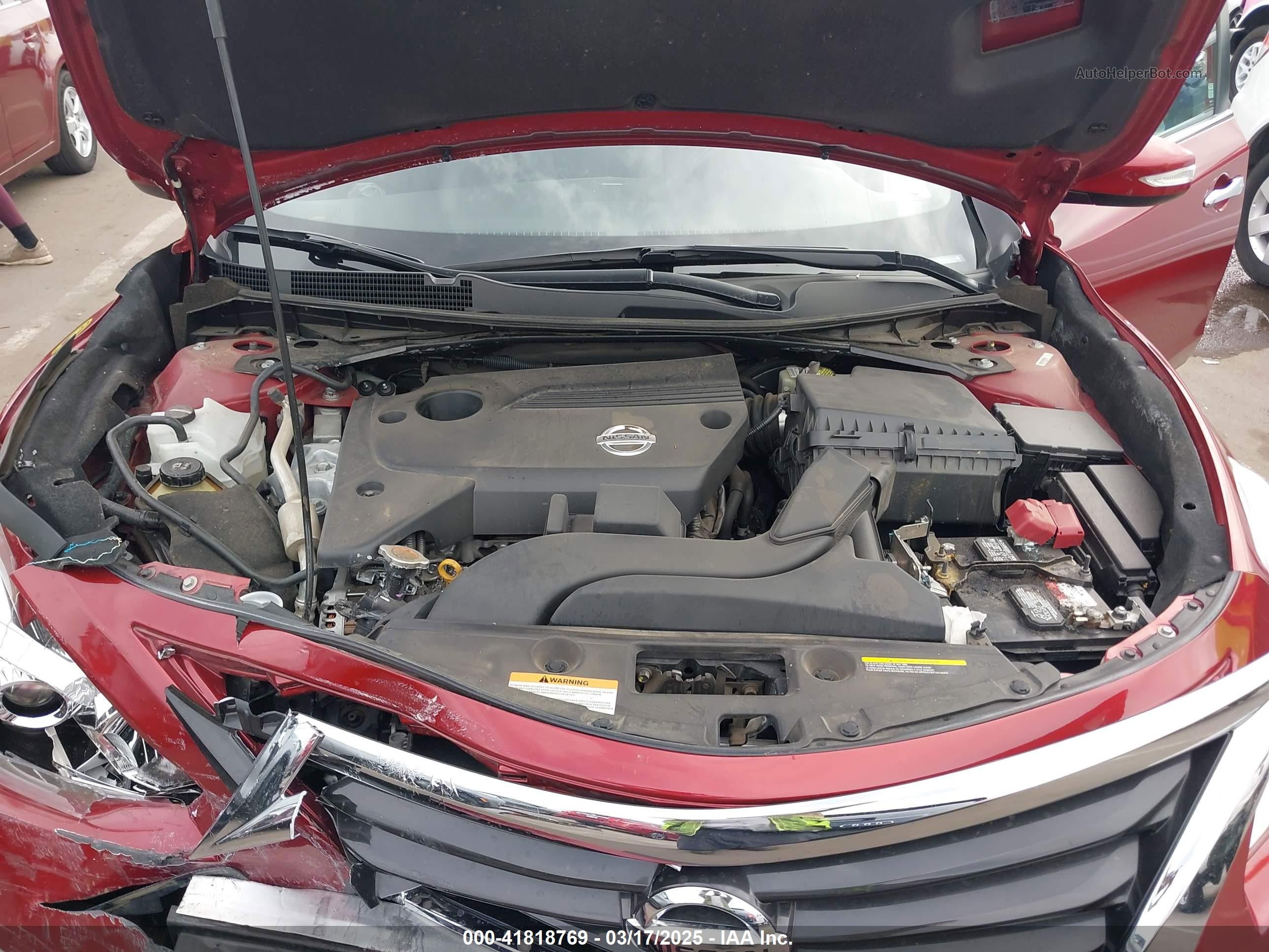2015 Nissan Altima 2.5 Sl Burgundy vin: 1N4AL3AP0FN361562