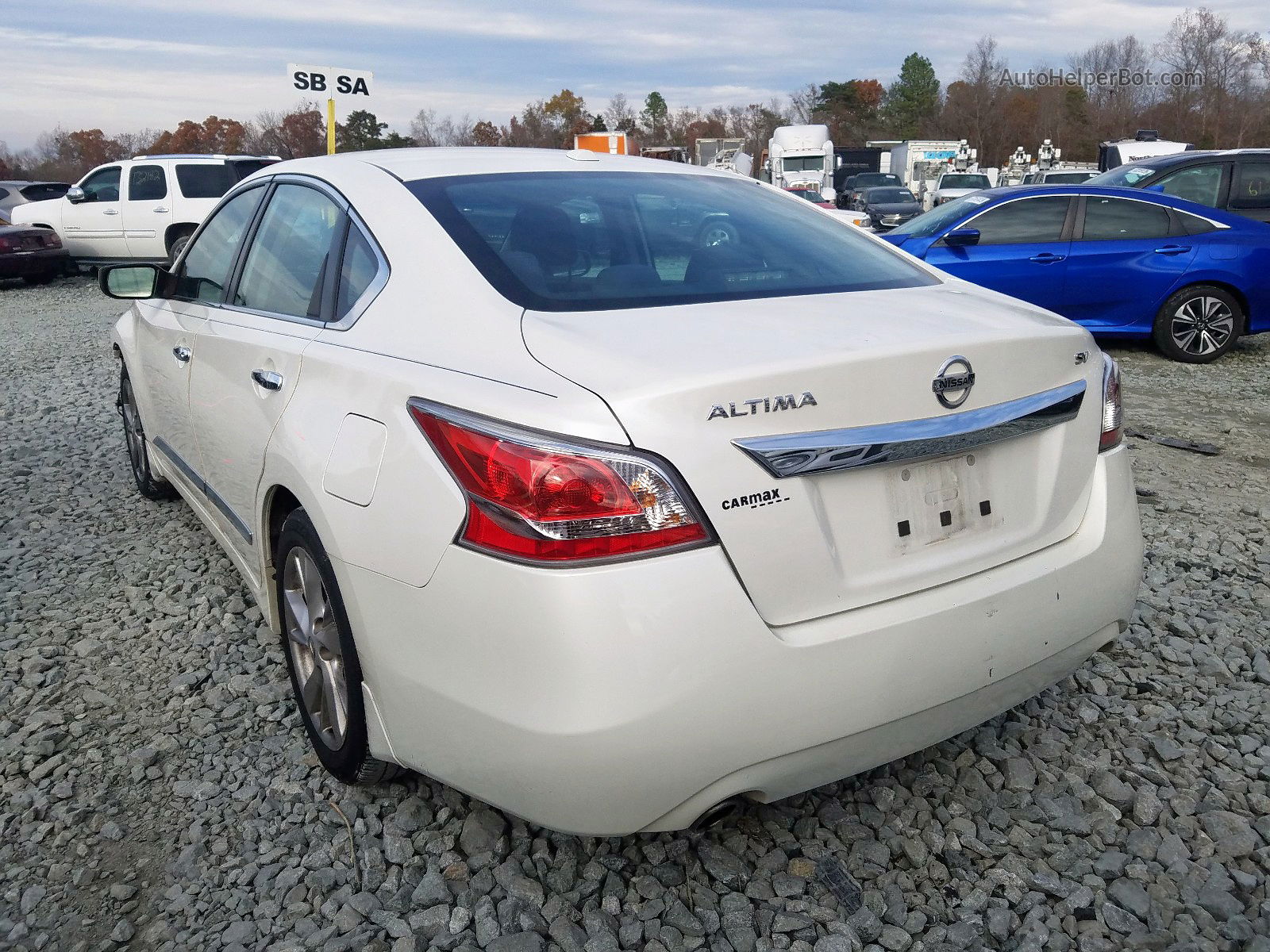 2015 Nissan Altima 2.5 White vin: 1N4AL3AP4FC180119