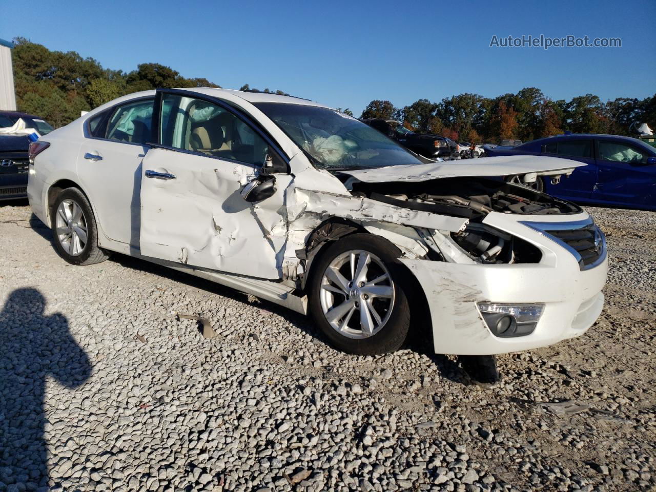 2015 Nissan Altima 2.5 White vin: 1N4AL3AP4FN343579