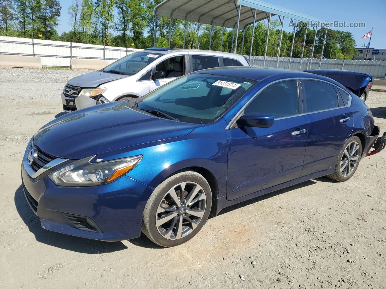 2017 Nissan Altima 2.5 Синий vin: 1N4AL3AP7HC113016