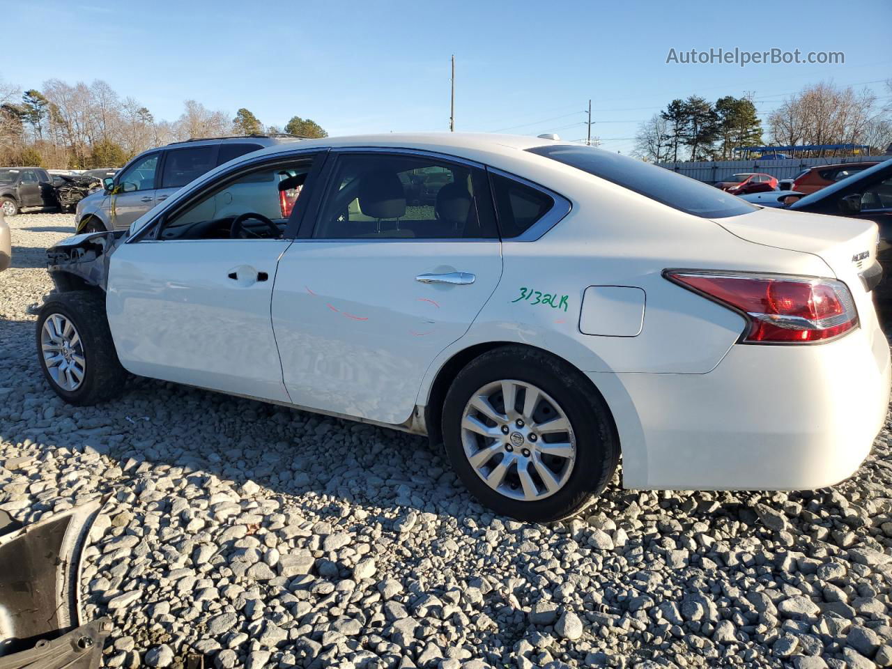 2015 Nissan Altima 2.5 White vin: 1N4AL3AP8FC280871