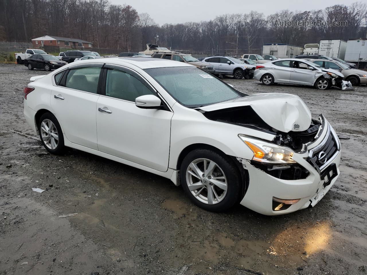 2015 Nissan Altima 2.5 White vin: 1N4AL3AP8FC460433