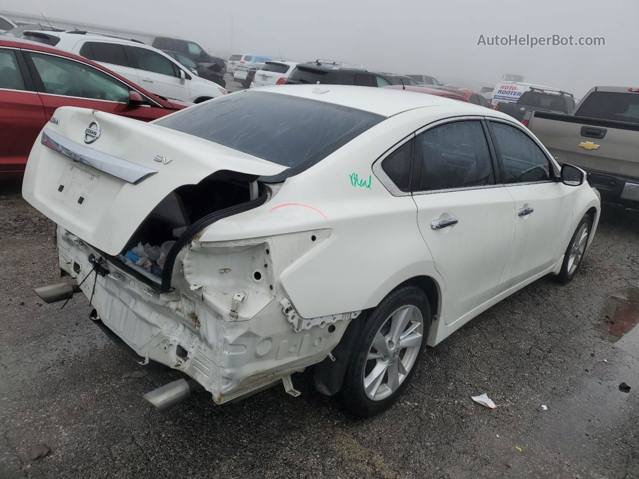 2015 Nissan Altima 2.5 White vin: 1N4AL3AP8FC580376