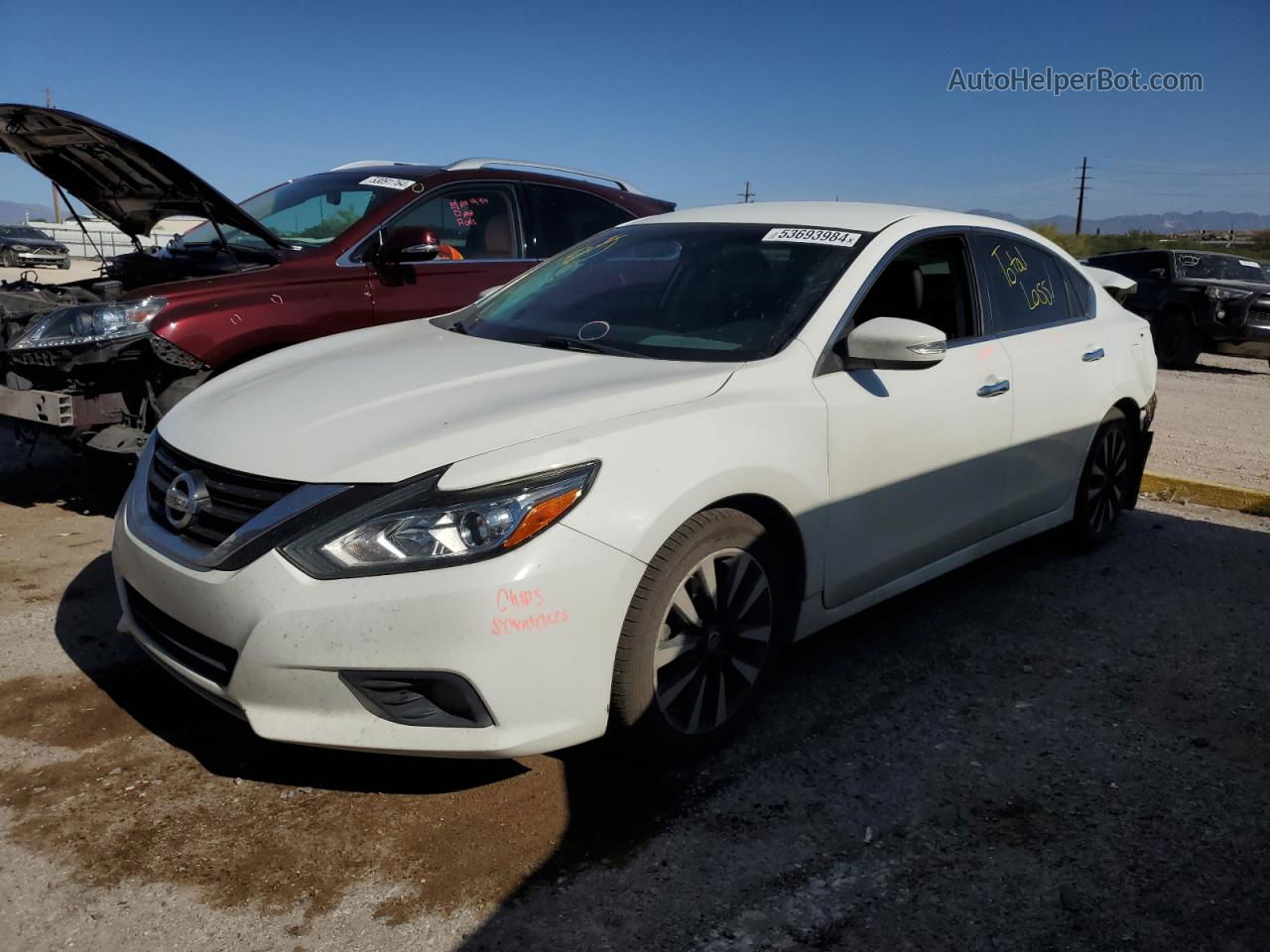 2018 Nissan Altima 2.5 White vin: 1N4AL3AP8JC179449