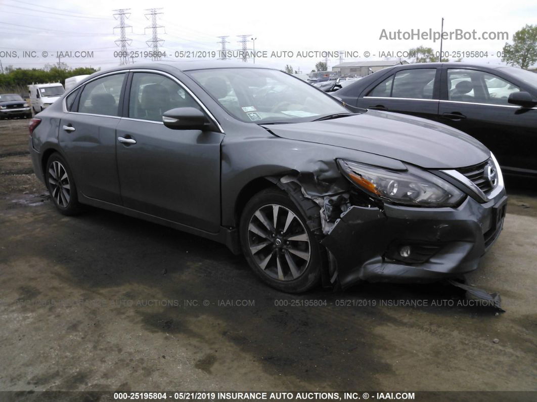 2016 Nissan Altima 2.5 Sl Gray vin: 1N4AL3AP9GC259433