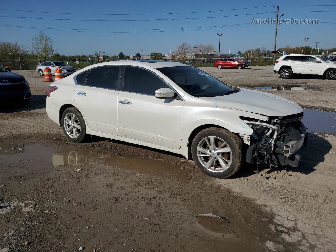 2014 Nissan Altima 2.5 White vin: 1N4AL3APXEC154395