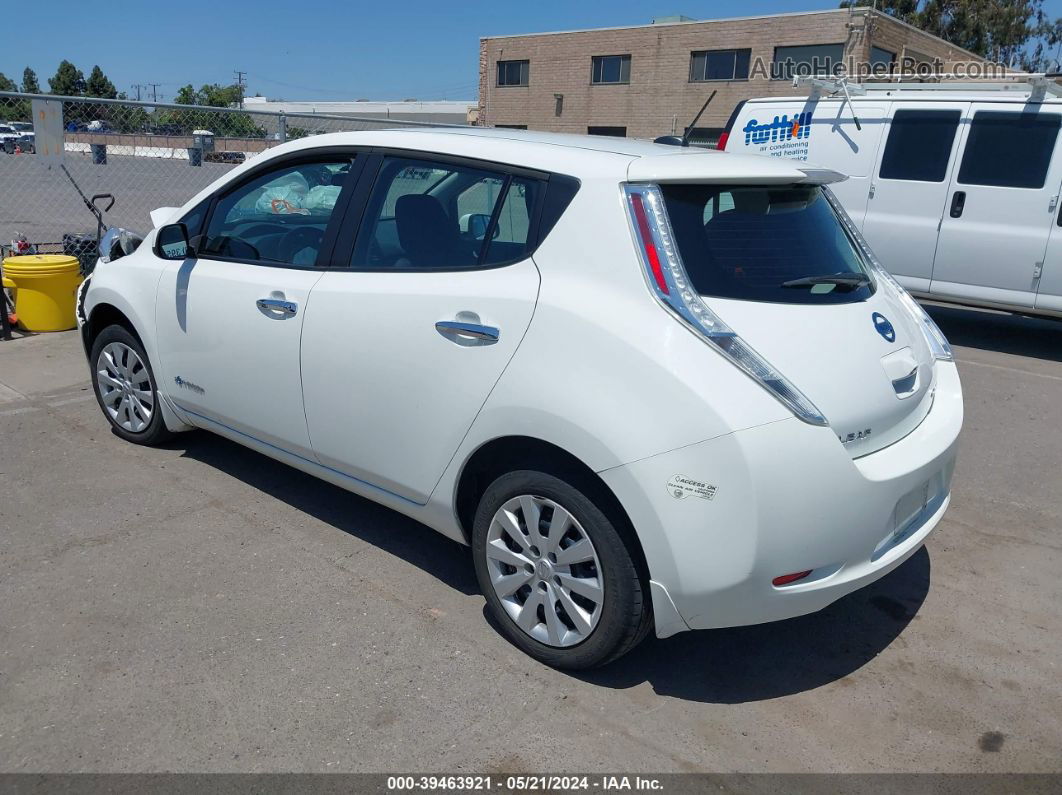 2015 Nissan Leaf S White vin: 1N4AZ0CP0FC301688