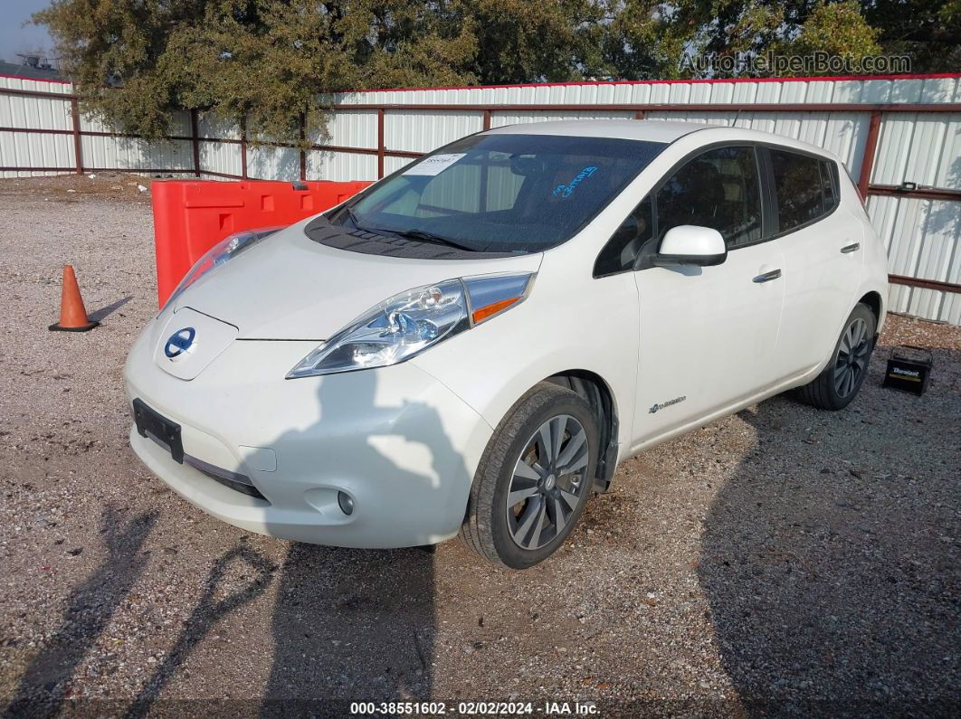 2015 Nissan Leaf Sl White vin: 1N4AZ0CP0FC302016