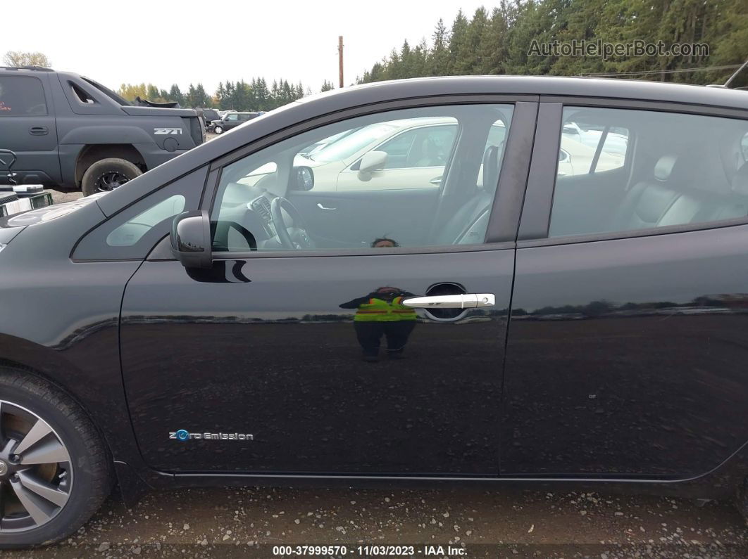 2015 Nissan Leaf Sl Black vin: 1N4AZ0CP0FC306230