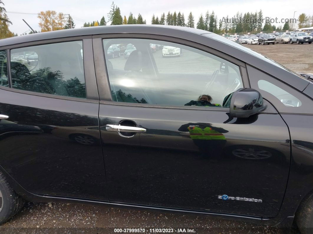 2015 Nissan Leaf Sl Black vin: 1N4AZ0CP0FC306230