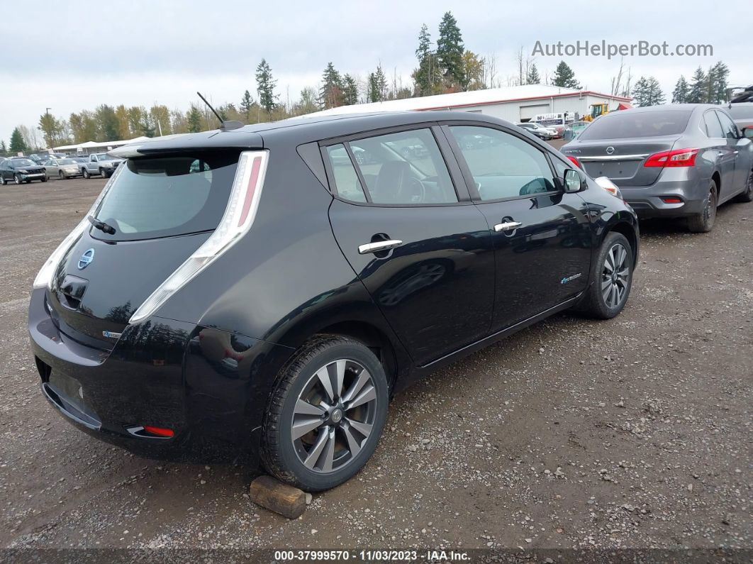 2015 Nissan Leaf Sl Black vin: 1N4AZ0CP0FC306230