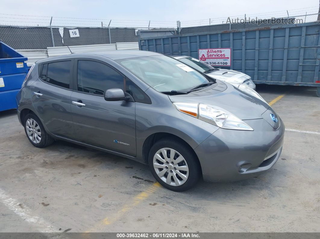 2015 Nissan Leaf S Black vin: 1N4AZ0CP0FC320824