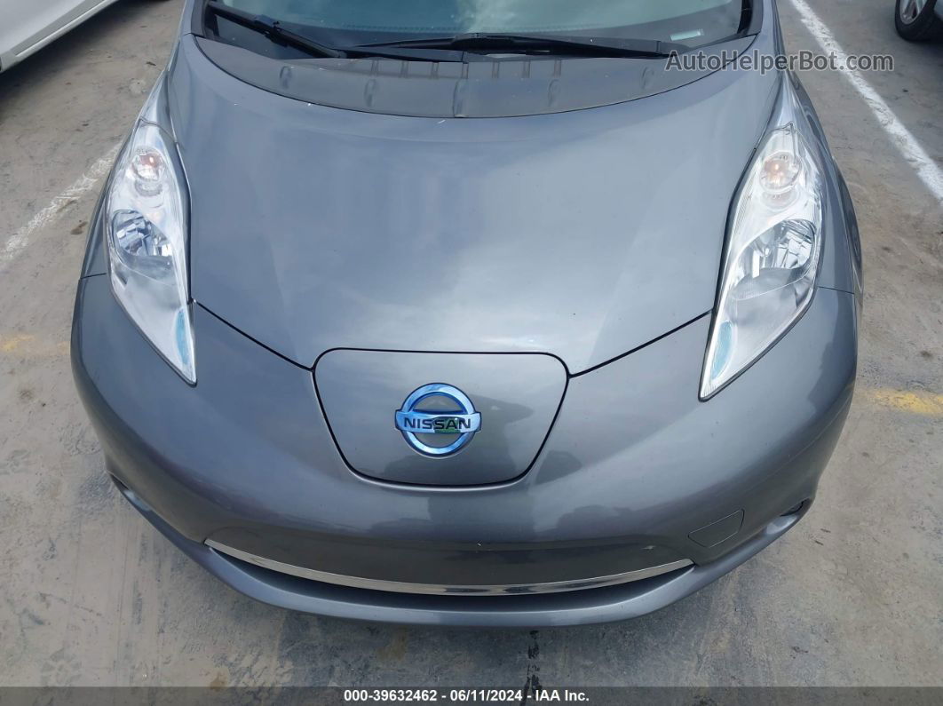 2015 Nissan Leaf S Black vin: 1N4AZ0CP0FC320824