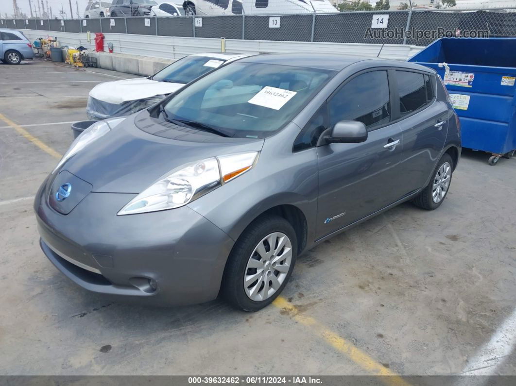 2015 Nissan Leaf S Black vin: 1N4AZ0CP0FC320824