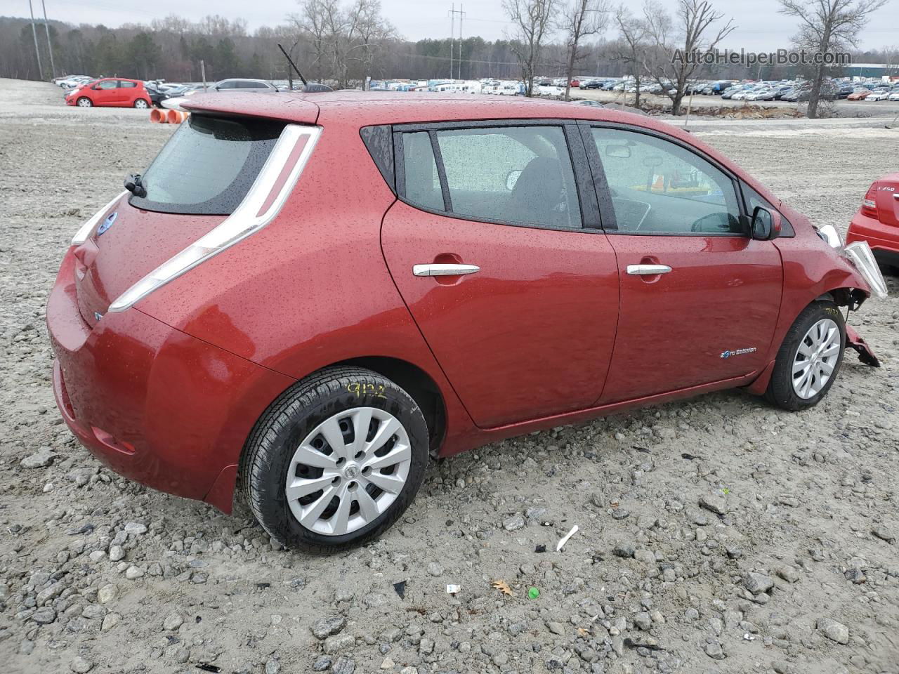 2015 Nissan Leaf S Red vin: 1N4AZ0CP0FC325831