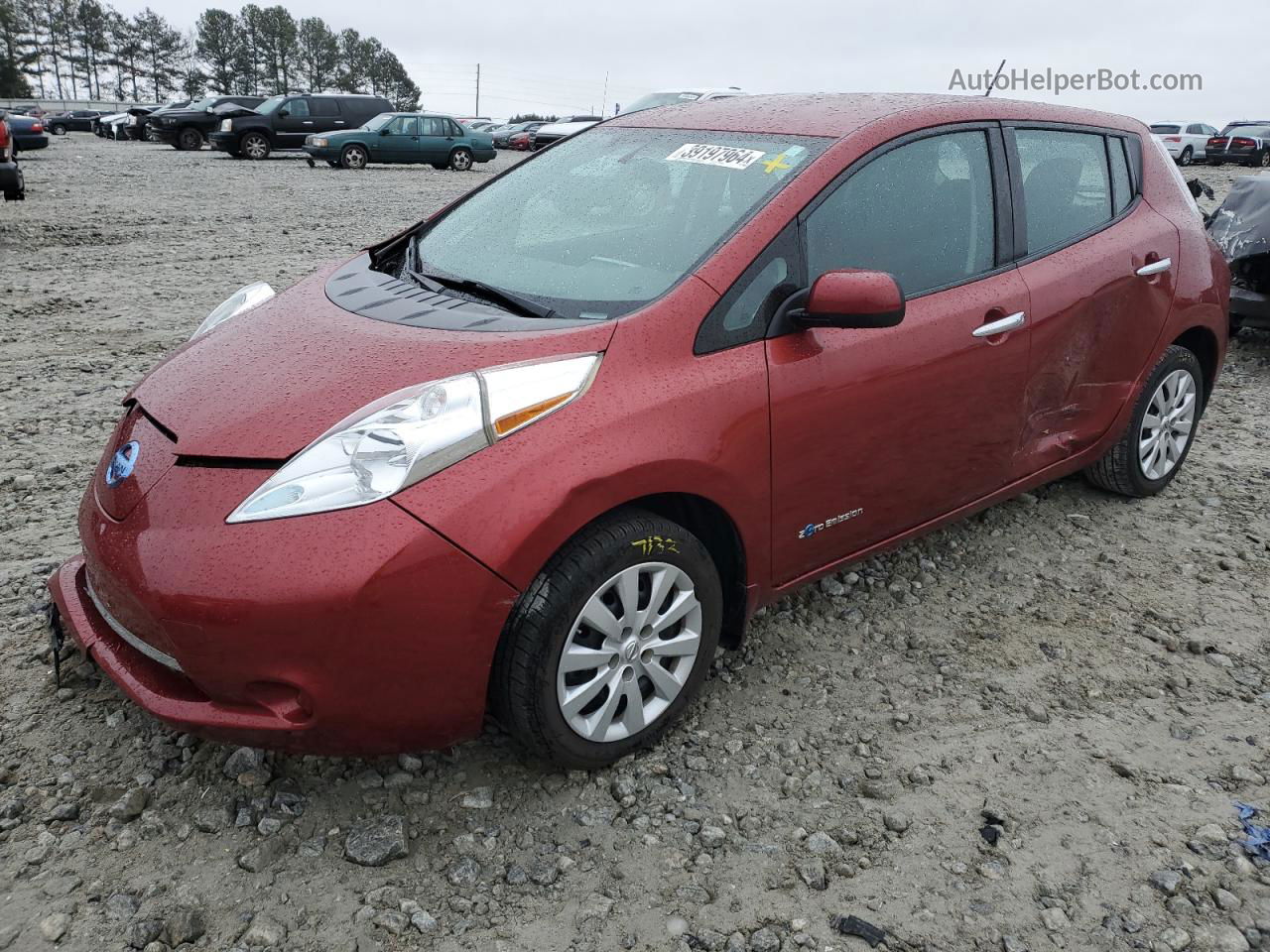 2015 Nissan Leaf S Red vin: 1N4AZ0CP0FC325831