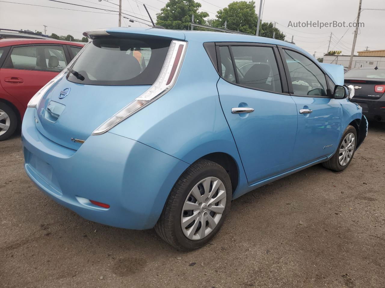 2015 Nissan Leaf S Blue vin: 1N4AZ0CP0FC327000