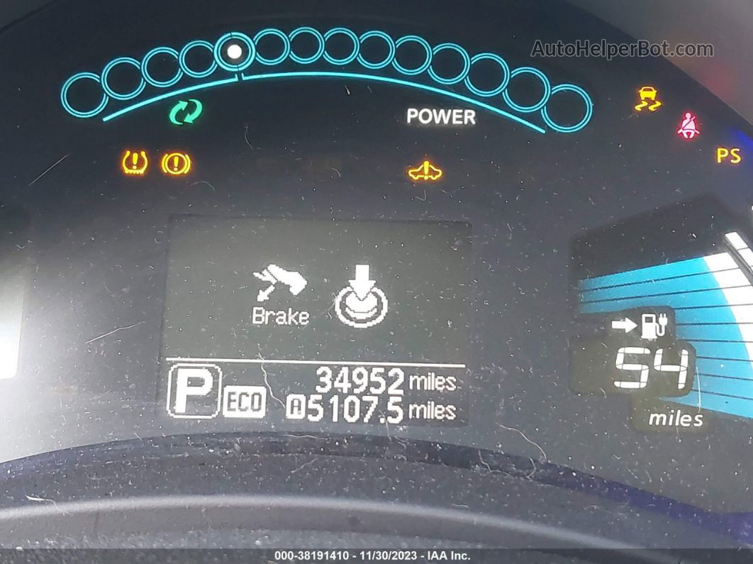 2015 Nissan Leaf S/sv/sl Синий vin: 1N4AZ0CP0FC333766