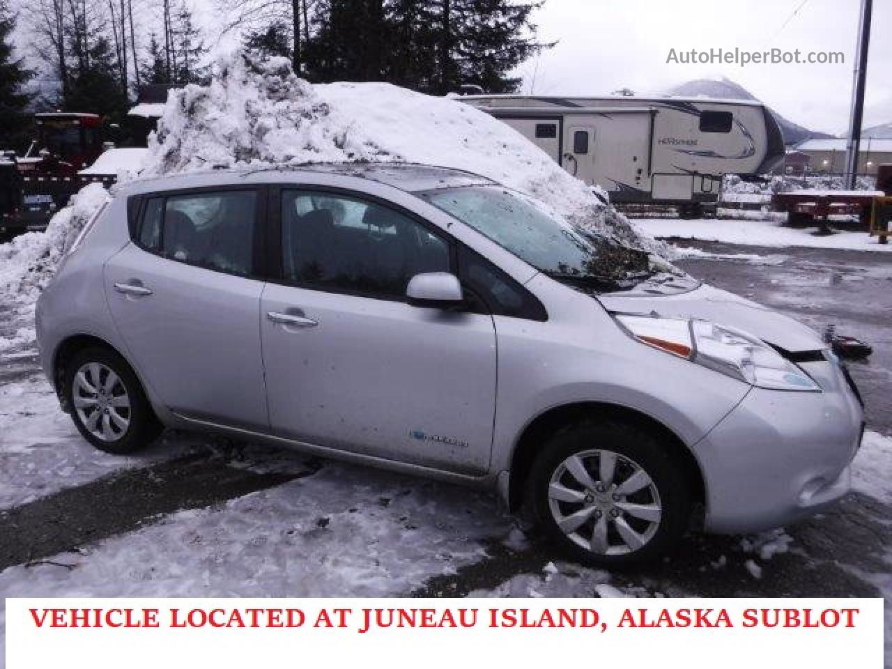 2015 Nissan Leaf S Серебряный vin: 1N4AZ0CP1FC301182