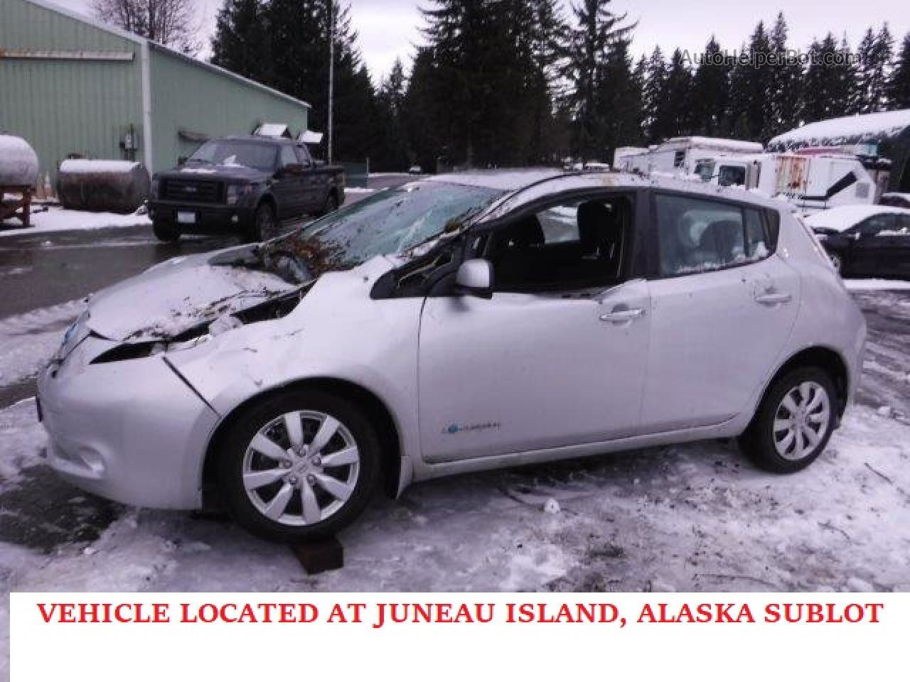 2015 Nissan Leaf S Silver vin: 1N4AZ0CP1FC301182