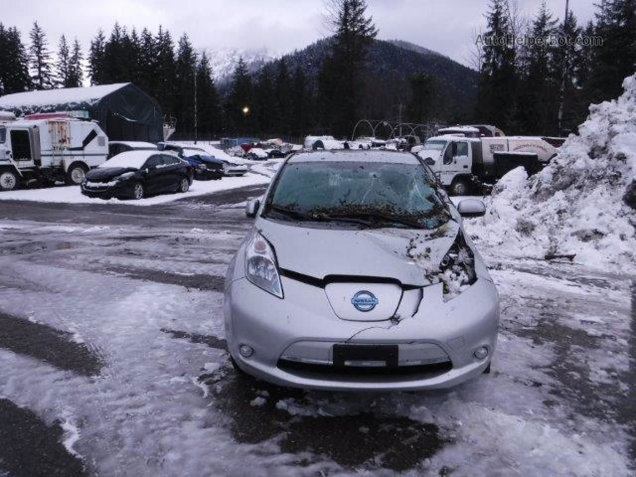 2015 Nissan Leaf S Silver vin: 1N4AZ0CP1FC301182