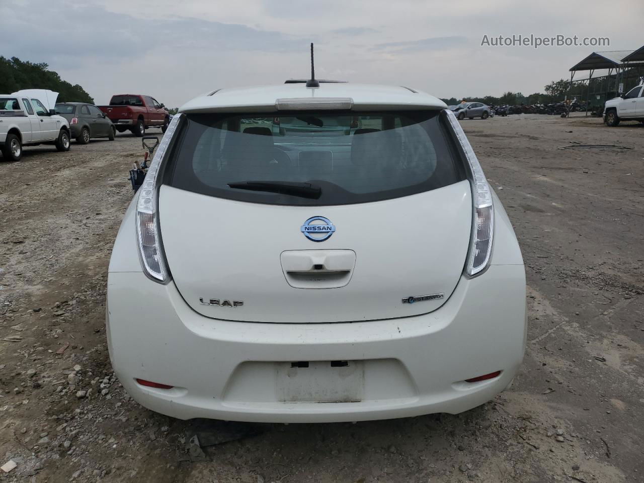 2015 Nissan Leaf S White vin: 1N4AZ0CP1FC308830