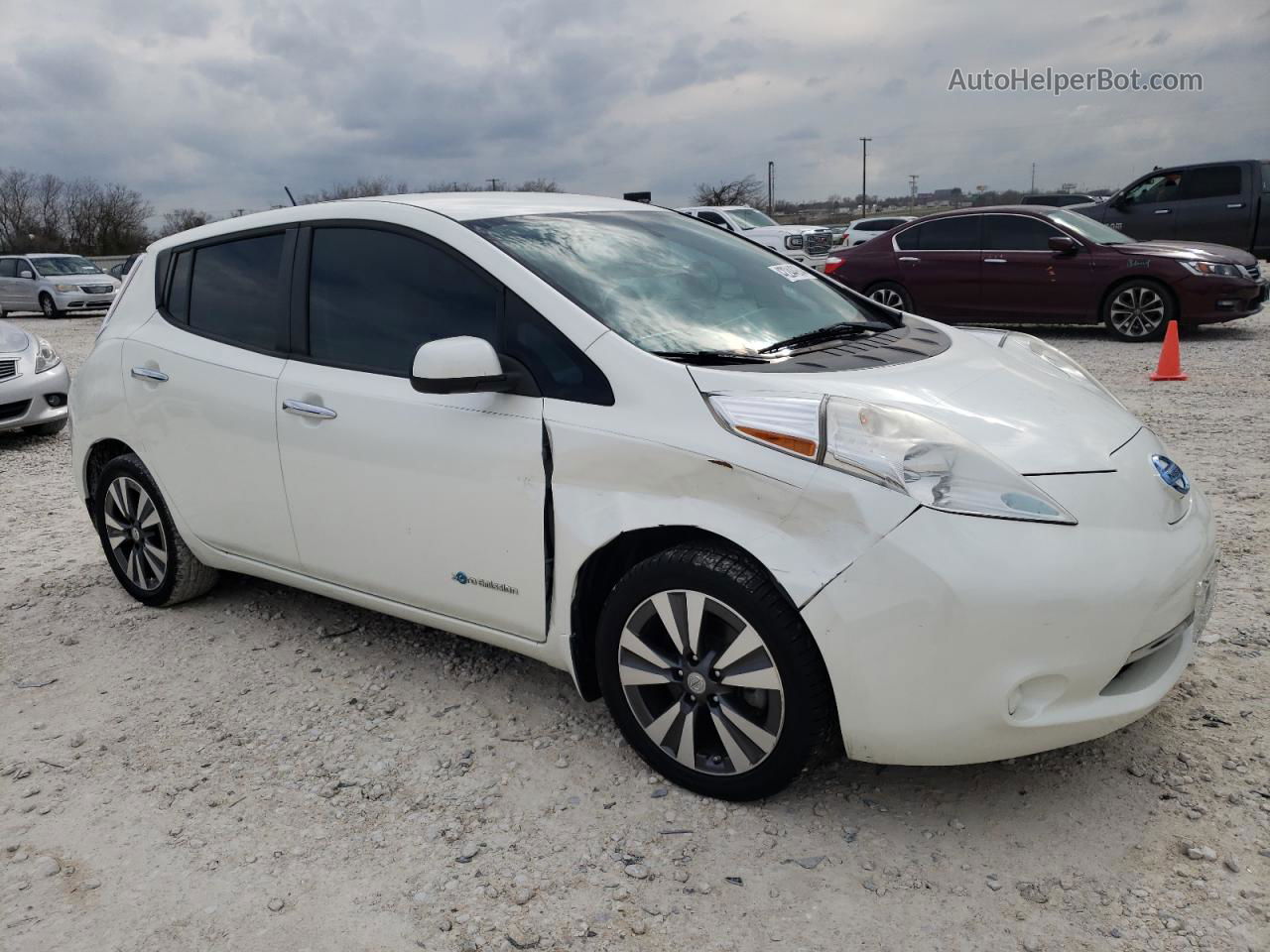 2015 Nissan Leaf S Белый vin: 1N4AZ0CP1FC309248